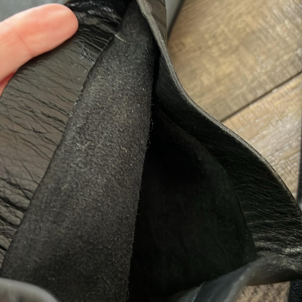 GAP Black Genuine Leather Bootcut Pants. - Picture 11 of 14